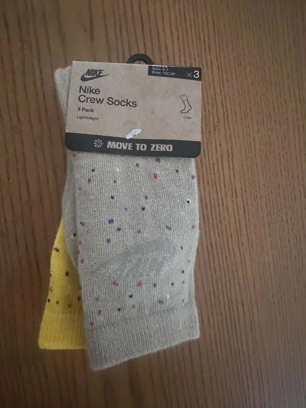 Nike Kids Move To Zero Lightweight Speckle Crew Socks - 3 Pack